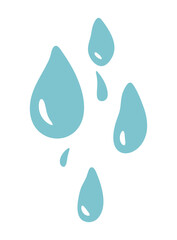 Poster - Water Drops Icon, Aqua Color, vector illustration