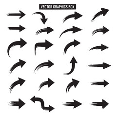 Fototapete - Vector arrow icon set: diverse directional symbols for web design and illustrations