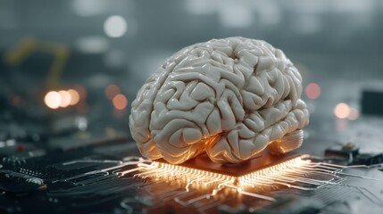 Poster - Human brain on a circuit board