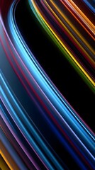 Poster - Dynamic Spectrum: Abstract Flow of Vibrant Colors