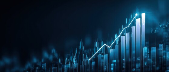 Poster - Upward trend graph illustration