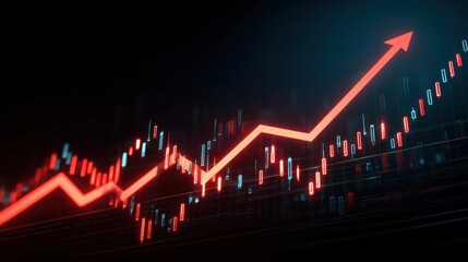Poster - Upward trend financial chart