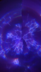 Aufkleber - Abstract digital vortex with glowing blue and purple patterns radiating from the center