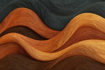 Poster - abstract texture with swirling brown, orange, and black patterns