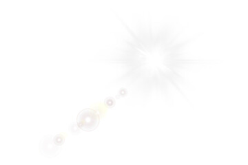Aufkleber - Png gold star light, sparkle. Yellow light effect. Shining light .Vector transparent sunlight special lens flare light effect.
