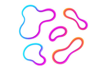 Poster - Colorful geometric shapes overlapping on transparent surface, generating dynamic visual composition for contemporary design solutions