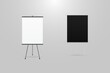 © Nafisa - Realistic Flip Chart Mockup with White and Black Canvas