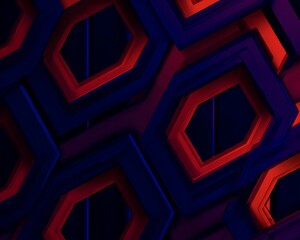 Leinwandbilder - Geometric abstract with bold color contrasts