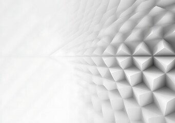 Aufkleber - Abstract geometric white polygon mirrored background