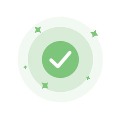 Poster - Green check mark icon vector. Confirm icon, order Confirm sign, accept symbol. Check Mark Icon Vector Template For Web, Mobile App. Checkmark vector Illustration.