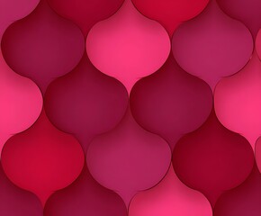 Aufkleber - Overlapping magenta shapes in abstract pattern