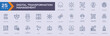 © Blackonion - Digital Transformation Management icons collection vector images in outline style,containing several cloud computing, artificial intelligence, iot, big data, blockchain,robotic, augmented reality, a