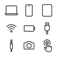 Poster - set of icons for mobile devices
