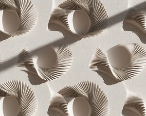 Leinwandbilder - Abstract minimalist circular pattern with soft shadows