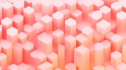 Leinwandbilder - Abstract pastel hexagon pillars geometric pattern