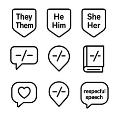 Poster - set of vector icons