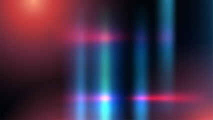 Wall Mural - abstract dark background with vibrant blue teal pink light streaks and lens flare futuristic etherea