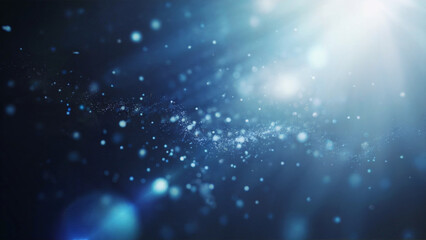 Wall Mural - a dark blue and black abstract background with a bright light source in the upper right corner creat