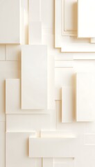Leinwandbilder - Abstract arrangement of white rectangular shapes