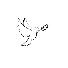 Poster - dove of peace art vector illustration 