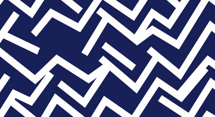 Poster - Geometric zigzag pattern vector illustration for modern design in flat style