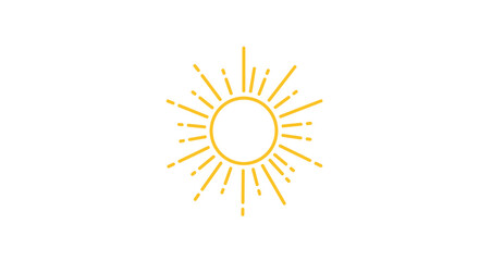 Poster - Minimalist sun icon vector illustration for summer design
