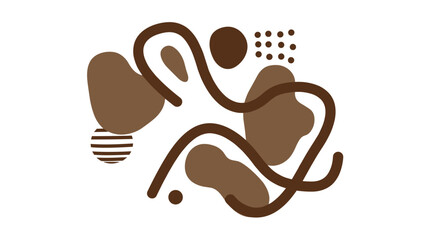 Poster - Abstract organic shapes vector illustration for modern art design in flat style