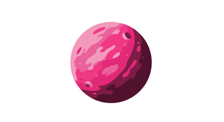 Wall Mural - pink planet exploration vector illustration for space themed design in modern flat style