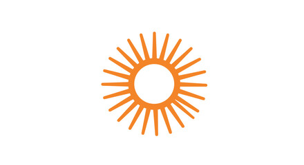 Poster - Minimalist sun icon vector illustration for summer design