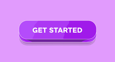 Poster - Minimalist 3d button vector illustration for user interface design