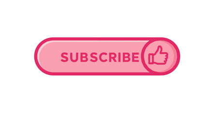 Poster - Subscribe button vector illustration for social media design in flat style