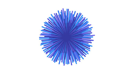 Poster - Blue burst vector illustration: abstract design for modern decor, poster, print
