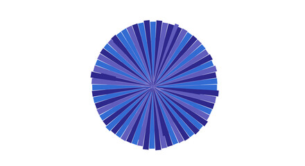 Poster - Abstract blue circular vector illustration for modern design, geometric concept in minimalist style