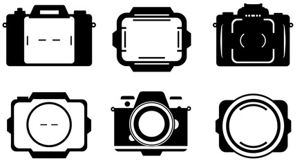 Poster - Camera icon set vector illustration: minimalist design for digital and print use