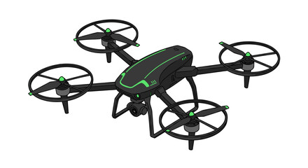 Poster - Futuristic drone technology vector illustration for design projects