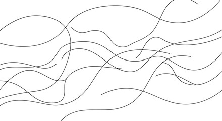 Poster - Abstract curved lines vector illustration for contemporary minimalist design