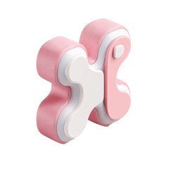 Fototapete - Abstract Geometric Sculpture in Soft Colors with Smooth Lines and Unique Shape for Modern Art Applications