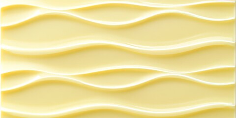 Poster - Elegant Minimalist Background of Gentle Light Yellow Waves in a 3D Low Profile Seamless Design