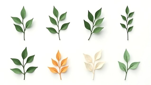 Two Balanced Rows of Elegant Leaf Designs – Natural and Minimalis