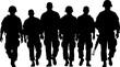 © VectorVVVVV - soldiers, military, army, advance, uphill, climb,  vector bundle