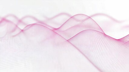 Poster - Seismic pink waves dynamically spreading across white background, visualizing powerful geological event and intense ground motion representing earthquake's destructive potential
