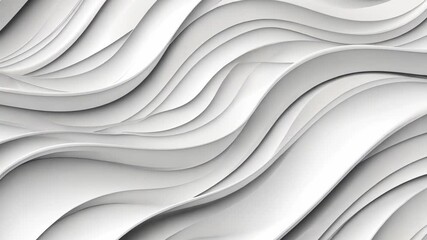 Poster - A beautiful display of soft white waves forms a calming backdrop, showcasing elegant curves and shadows for a sophisticated look