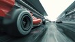 © standret - Fast race cars speeding on a wet track at a high-stakes competition