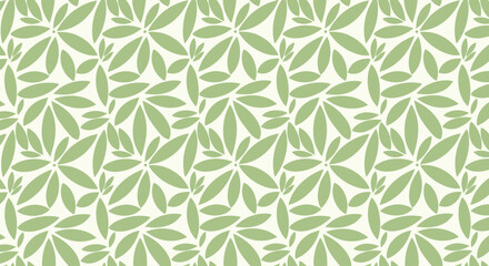 Poster - Seamless botanical leaf pattern vector illustration design element for textile print wallpaper background digital paper and nature inspired projects
