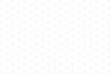Poster - Clean minimal abstract technical geometric pattern featuring a subtle light gray isometric triangular grid arrangement perfect for modern digital design backgrounds and