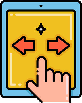swipe  illustration on a white background        