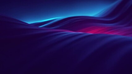 Wall Mural - flowing vibrant waves of glowing blue pink and orange abstract motion.
