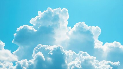Aufkleber - A clear blue sky with numerous white clouds, great for weather and atmosphere-themed images