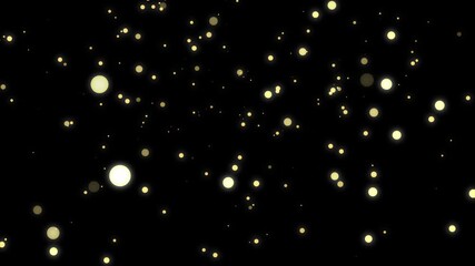 Wall Mural - Abstract gold glitter particles falling animated on black background. Sparkling golden bokeh light confetti animation. Shining stars dust flare. Rain luxury sparkling particles overlay. 4K video