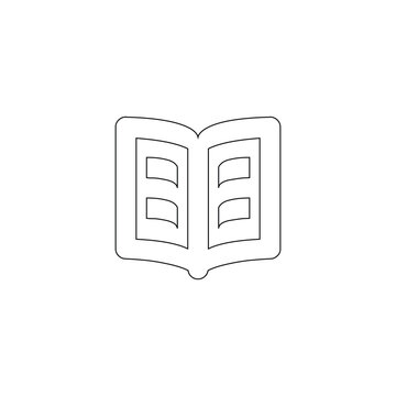 Outline Book Icon Simple Design